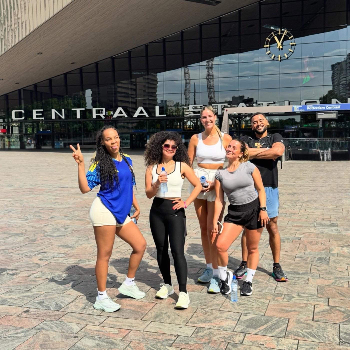 The LEVELS crew together after a run in Rotterdam