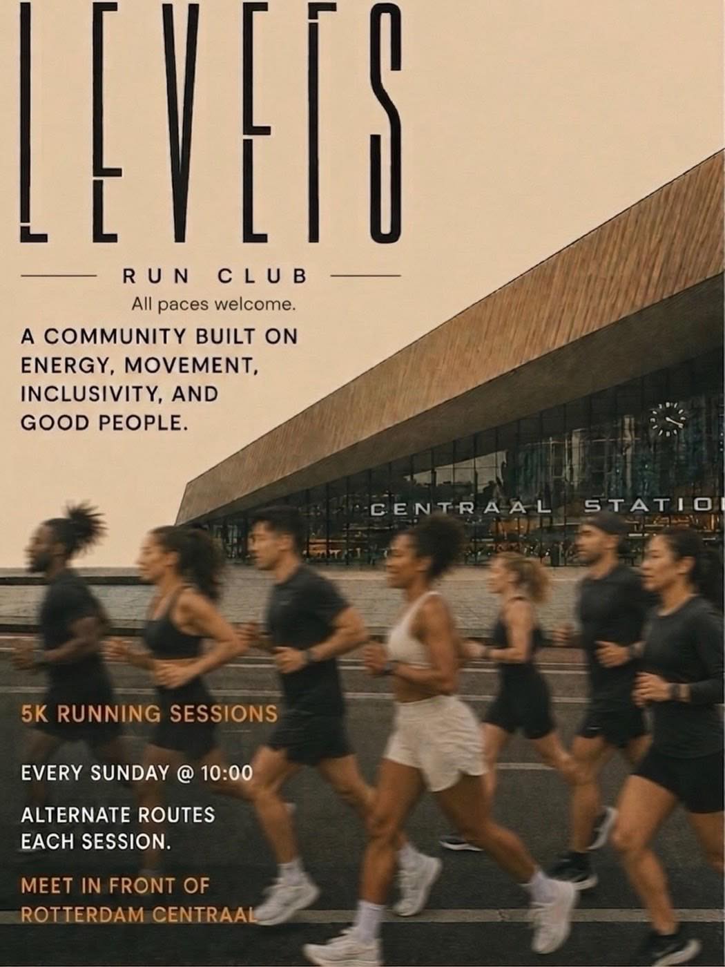 Post run moment with the LEVELS Run Club community